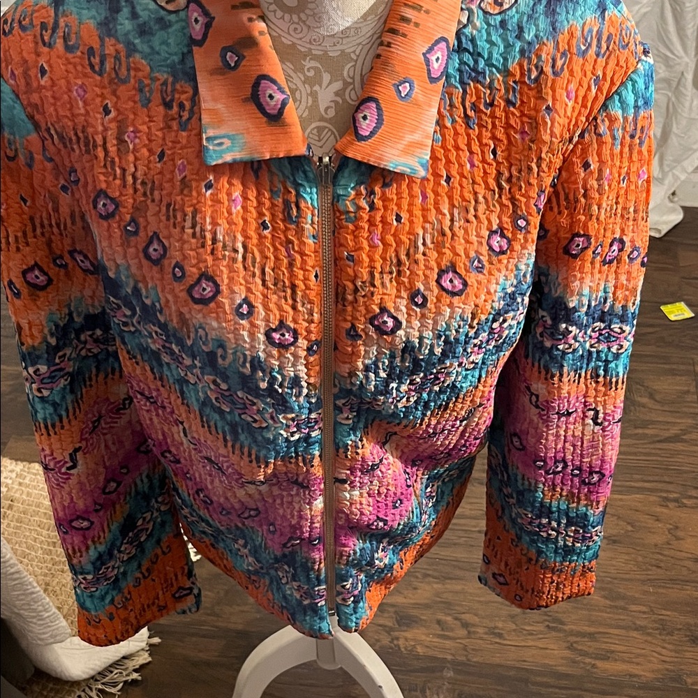 Vibrant Multicolor Bomber Jacket - image 3